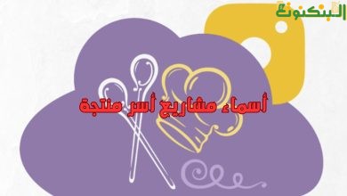 أسماء مشاريع أسر منتجة