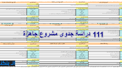 111 دراسة جدوى مشروع جاهزة