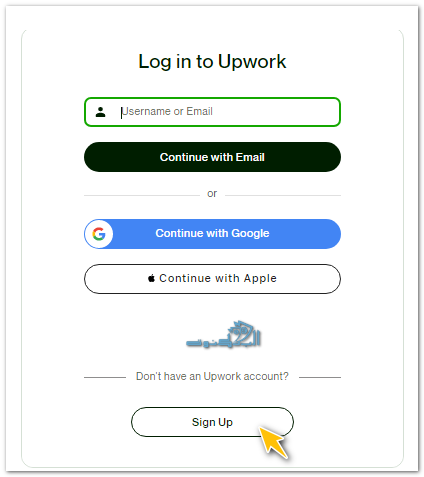 انشاء حساب upwork